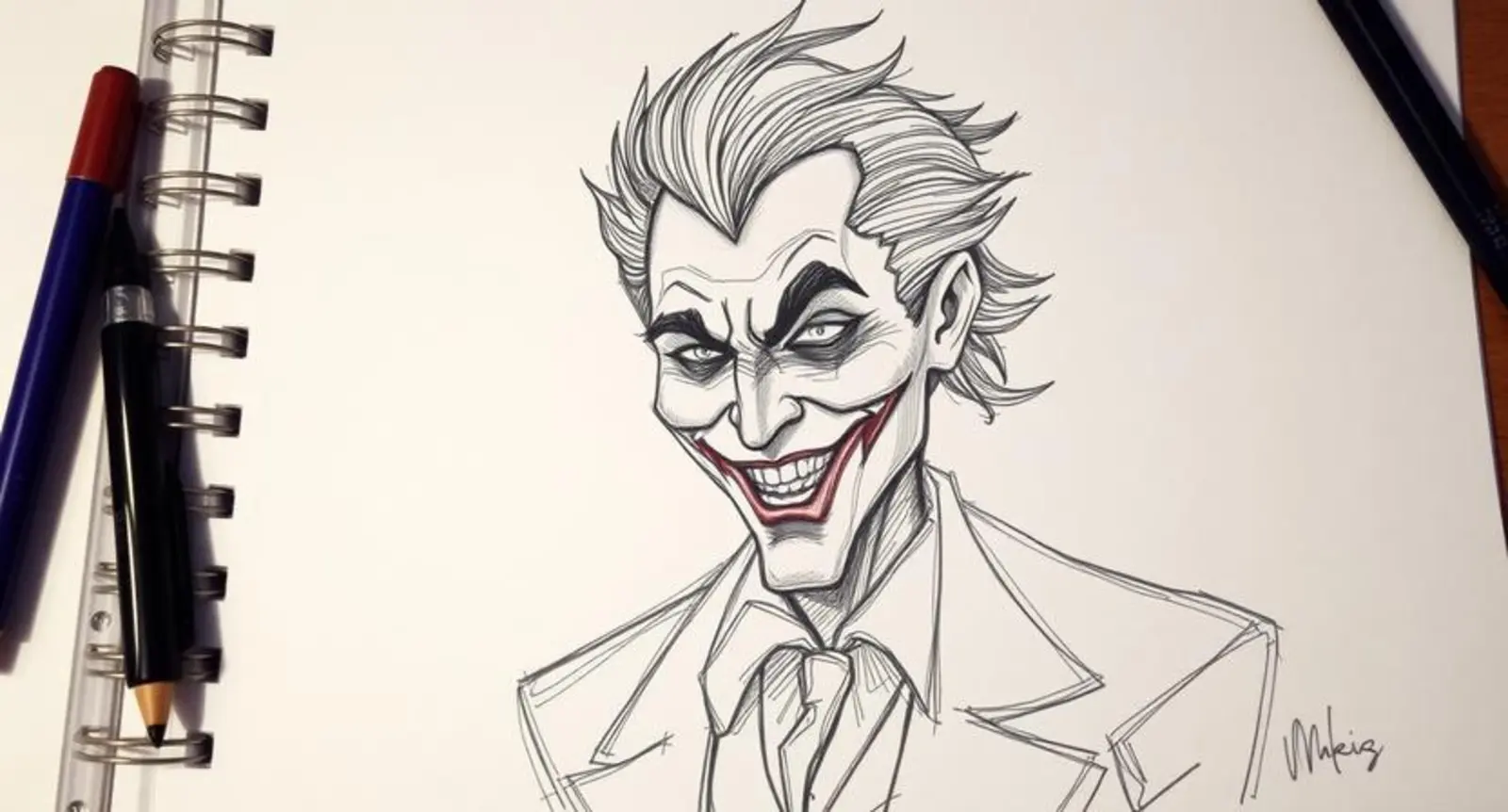 sketch of a joker