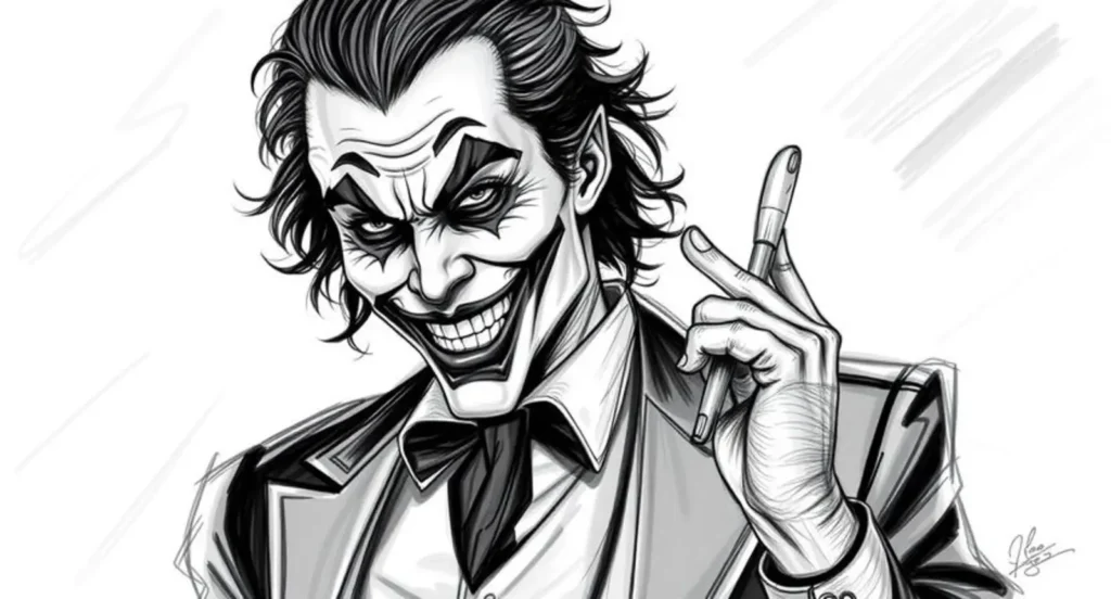 sketch of a joker